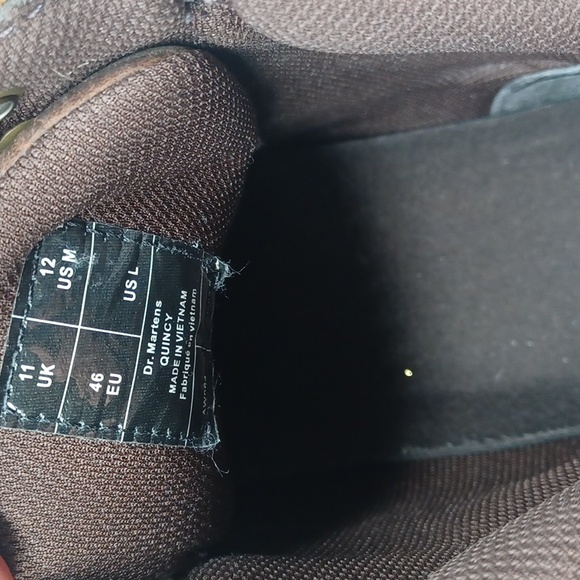 Doc Martens Quincy Chunky Leather Boots Size 12M Brown 90s Y2K Unisex - Picture 8 of 14